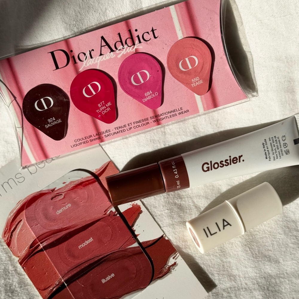 3 piece Luxury beauty lip and cheek makeup sample set